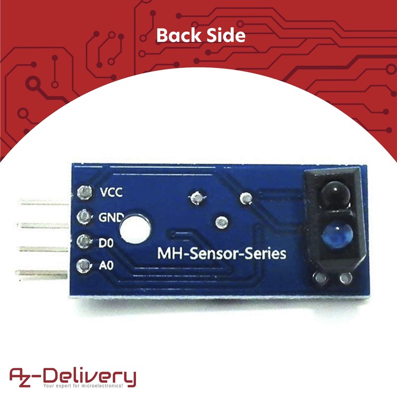 AZDelivery 3 x TRCT5000 IR Infrared Lines Follower Obstacle Avoidance