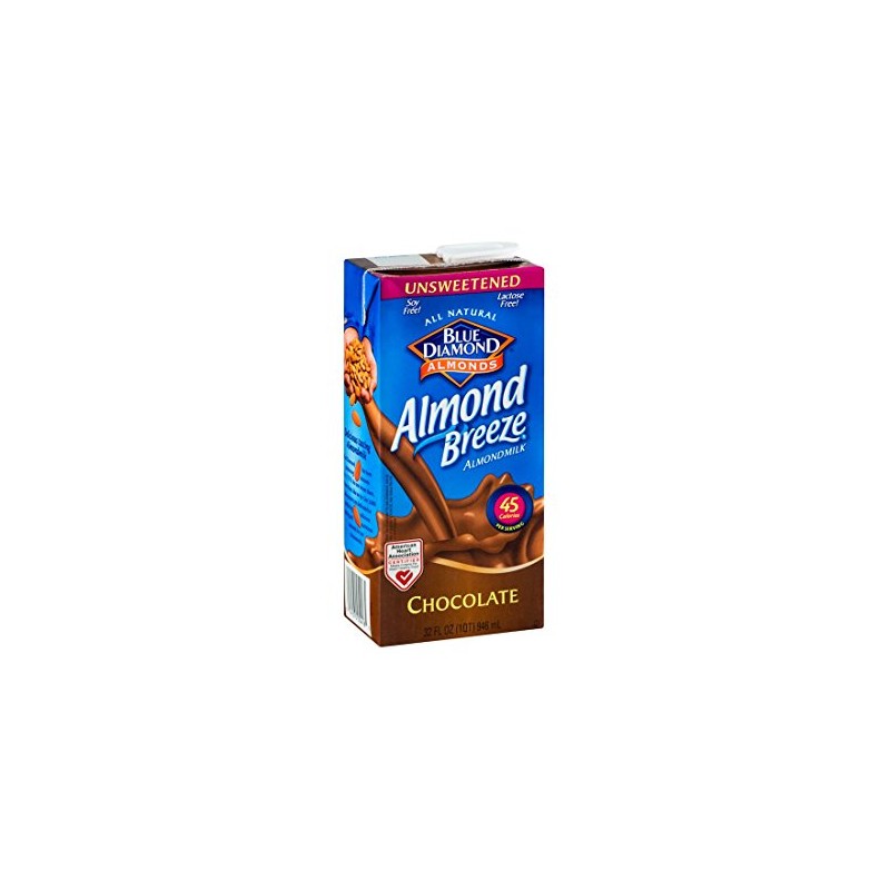 Blue Diamond Unsweetened Chocolate Almond Breeze Almond Milk, 32 Ounce