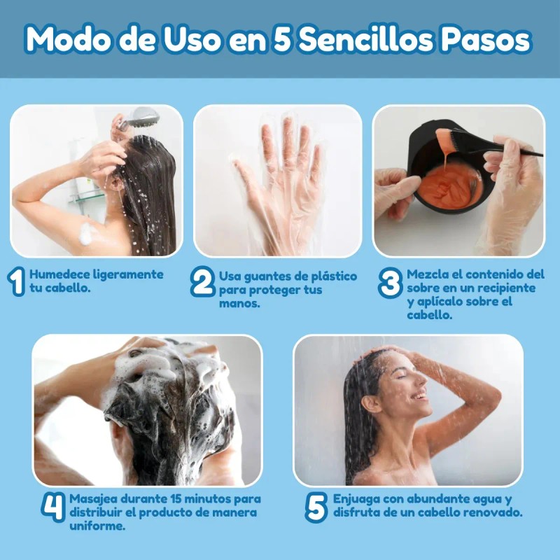 Shampoo Tinte Instantáneo Cubre Canas Natural Jengibre 10p F