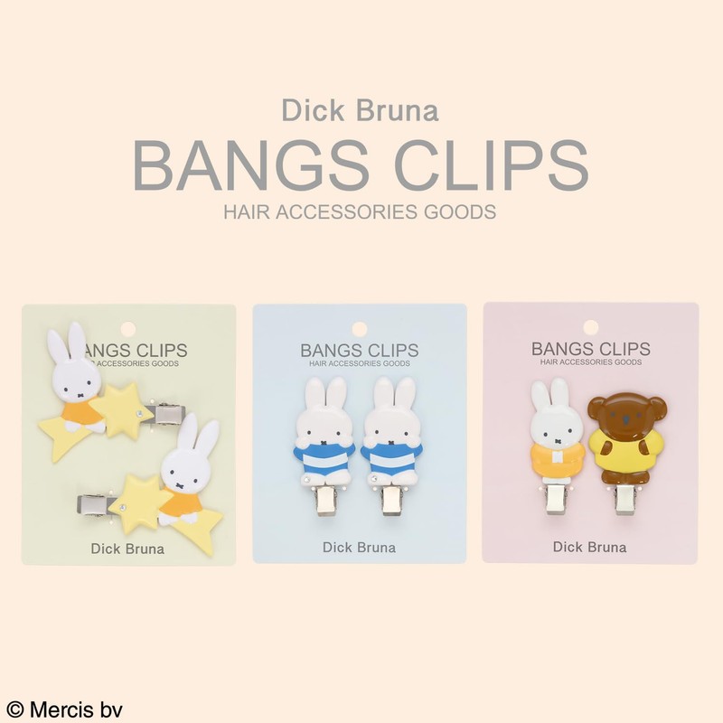 Shobido MF34959 Miffy Dick Bruna Hair Accessories Goods Bangs Clip