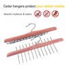TOPIA HANGER American Red Cedar Wooden Tie Racks for Closet,