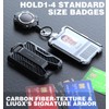 LIUGX Retractable Badge Holders, Heavy Duty Retractable Keychain, Carbon Fiber-Texture,