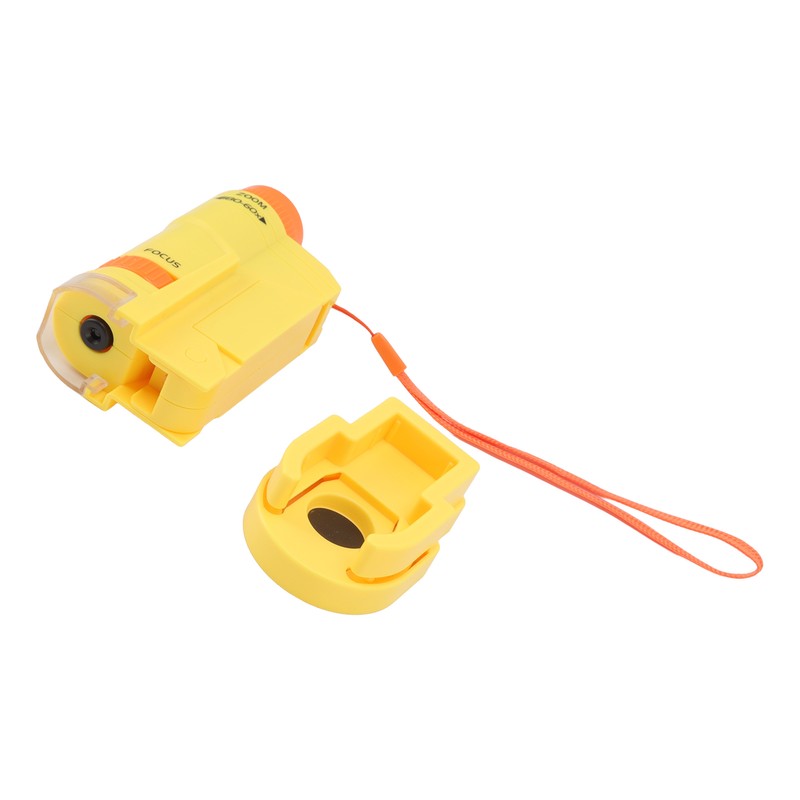 Handheld Microscope Yellow Comfortable Square Handle LED Light Pocket Microscope