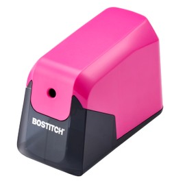 Bostitch Office Battery Pencil Sharpener, 4X Longer Cutter Life, Tip Saver Technology, Pink