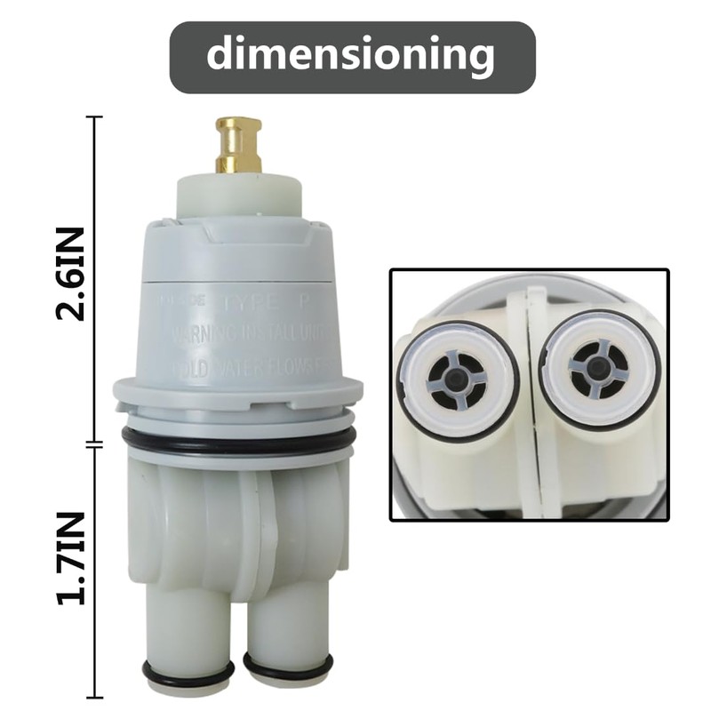 SUNJCO Leak-Free RP46074 Shower Cartridge Replacement for Delta Monitor MultiChoice