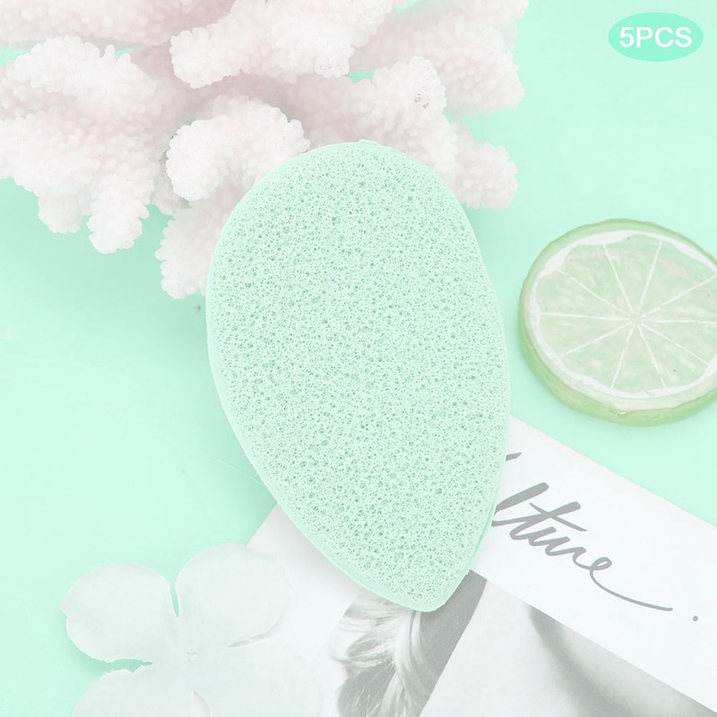 5pcs Makeup Cleaning Puff Hydrophilic Soft Exfoliator Face Cleaning Pad