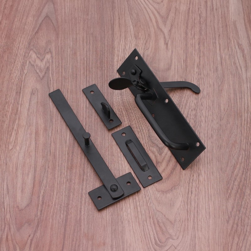 Garden Gate Accessories Metal Fixing Latch T Hinges Spring Closer