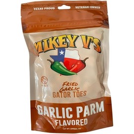 Mikey V’s Garlic Parmesan “Gator Toes” – Deep-Fried Garlic Snacks, Crunchy Cheesy Bites, 3.9 oz Bag
