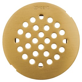Moen 101663BG Snap-In Shower Drain Cover For Use with 3-inch Shower Drain, Brushed Gold