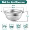 Herogo Stainless Steel Colander 20cm, Micro-Perforated Metal Colanders with Handle,