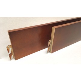 B&H Panel Wood Bed Rails – Pecan Finish - Hook-on - Twin, Full, Queen, King, Cal King - 76" Twin/Full