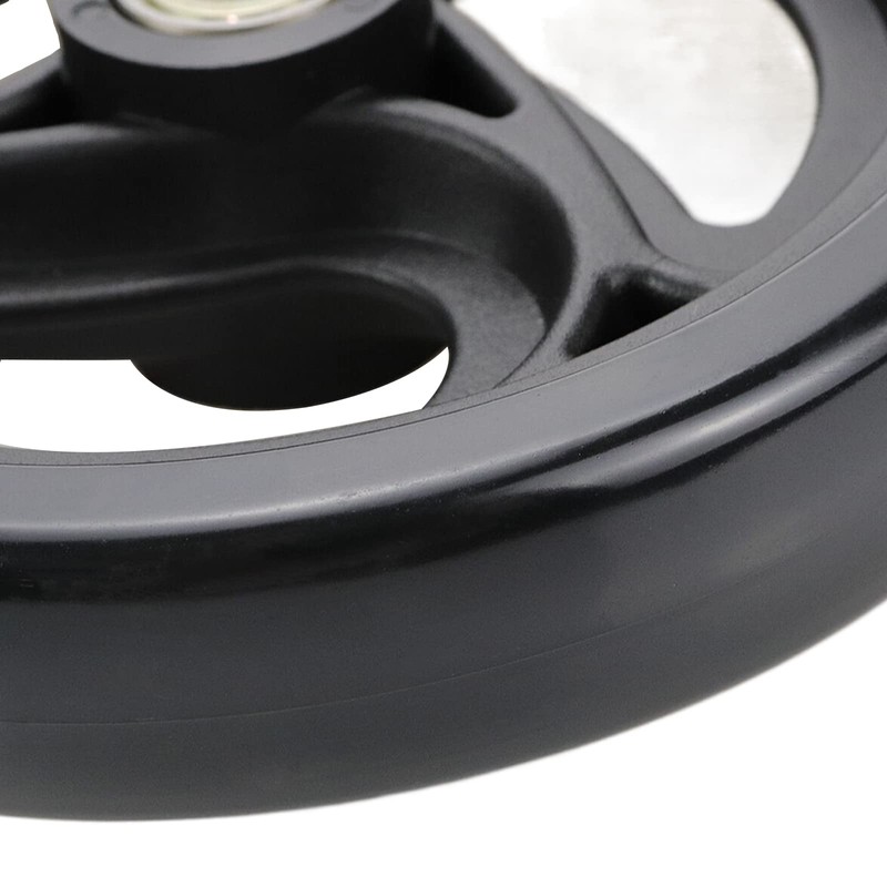Wealrit Black Solid Walker Wheels Replacement - 6 Inch Drive