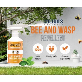 Colton’s Naturals - Bee and Wasp Repellent Spray - (32 OZ) - Natural, Bee and Wasp Deterrent - Quick and Easy Pest Control - Safe to Spray Around Children