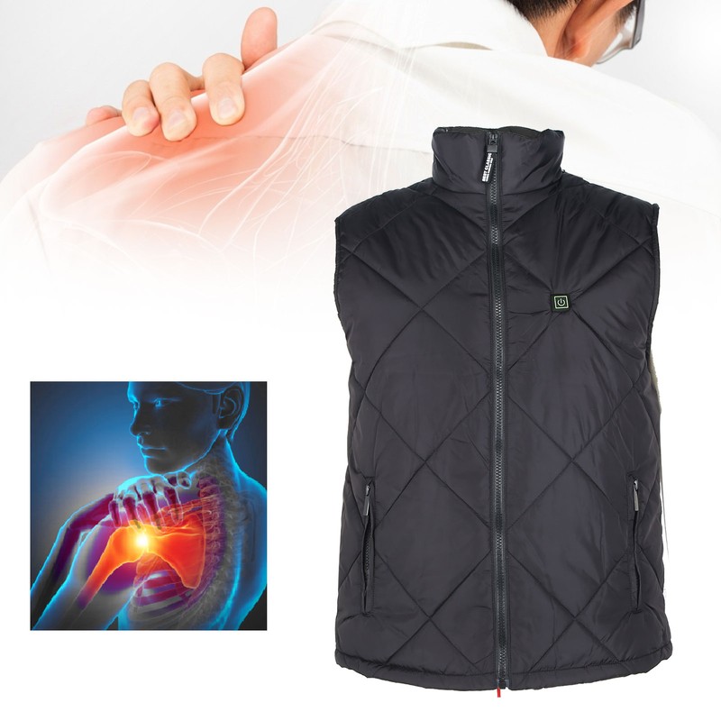 45‑65℃ Heated Vest 5 Gears Tempertature Control Intelligent Switch USB