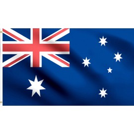 DMSE Australia Australian Aussie Flag 3X5 Ft Foot 100% Polyester 100D Flag UV Resistant (3' X 5' Ft Foot)
