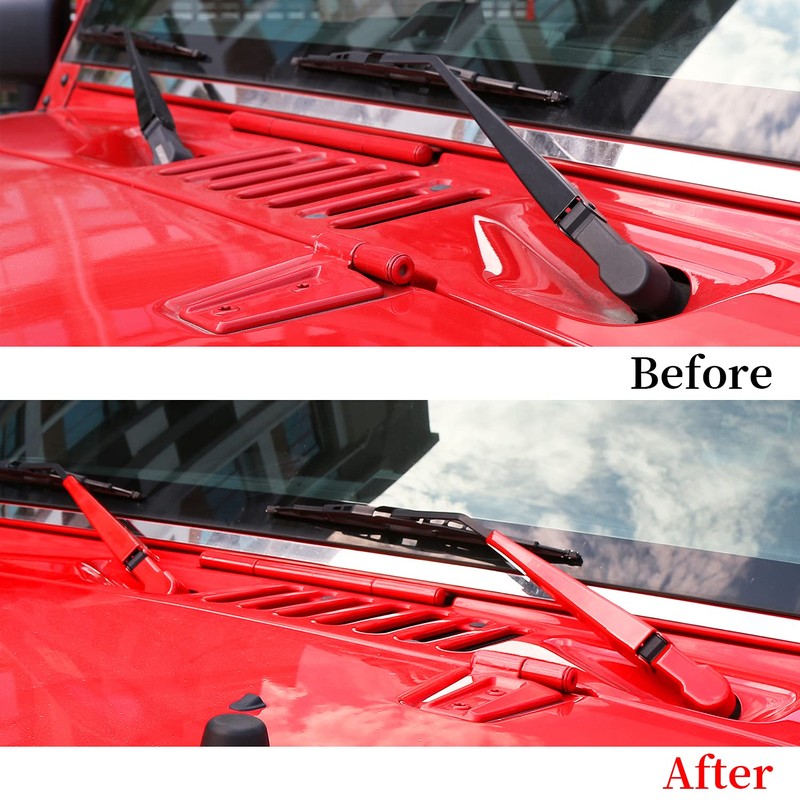 SQQP Front Window Windshield Wiper Arm & Blade Decoration Cover