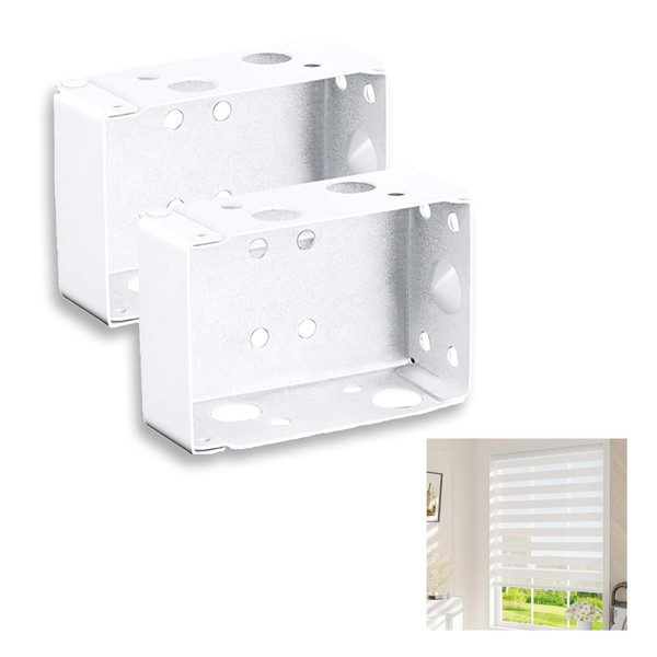 Xiciki 2PCS Venetian Blind Brackets,Vertical Blind Brackets, Square Headrail Track