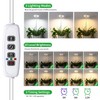 Monehet 2Pcs Plant Grow Light, Full Spectrum, Brightness Adjustable, Auto