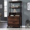 Sauder Briarbrook Engineered Wood and Metal Utility Hutch in Barrel