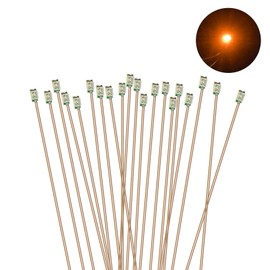 Evemodel C0603OR 20pcs Pre-soldered Micro 0.1mm Copper Wired Orange SMD Led 0603 New