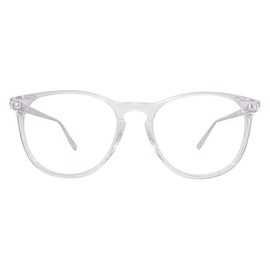 HONGYUN Women's Date Glasses, Fashionable Acetate Glasses, Transparent Frame, Ladies' Eyewear with Case, Silver