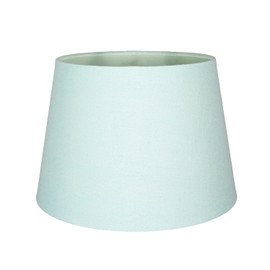 Traditional 8 Inch Duck Egg Linen Fabric Drum Table/Pendant Lamp Shade 40w Maximum | Inner Luxurious Matching Cotton Lining | 20cm Bottom Diameter by Happy Homewares