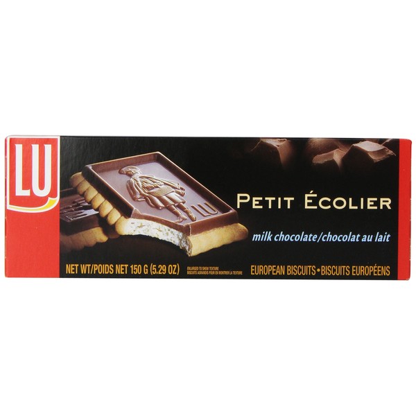 LU Cookies Le Petit Ecolier, The Little Schoolboy, 5.29 oz Boxes, Milk Chocolate, 6 pk