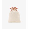 Afternoon Tea Living HT15 Embroidered Linen Drawstring Pouch, M, beige
