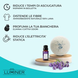 Luminer Trocknerbälle, 6x Leise Woll- Anti-Falten- und Haarfänger-Trocknerbälle mit ätherischem Lavendelöl, Trocknerbälle für die Wäschetrockner