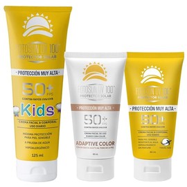 FOTOSUN UV 100 Protector Solar Facial Bloqueador 50+ FPS Protección Contra los Rayos del Sol Uso Diario para Piel Sensible Sunscreen (KIT FOTOSUN UV 1)
