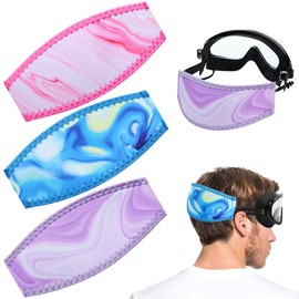 IHLOOTD Pack of 3 Neoprene Diving Mask Strap, Double Sided Diving Mask Strap, Swimming Goggles Band, Neoprene Replacement Mask Strap for Diving, Swimming, Snorkelling, Water Sports