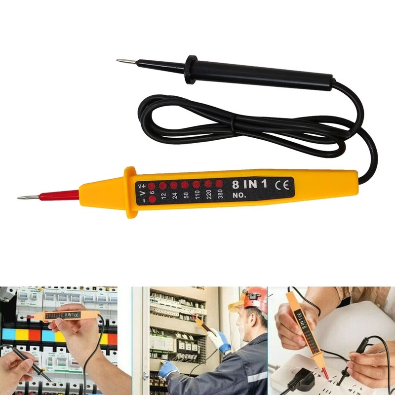 Electric AC/DC Voltmeter Ammeter Circuit Voltage Detector Pen Tester 6-380V