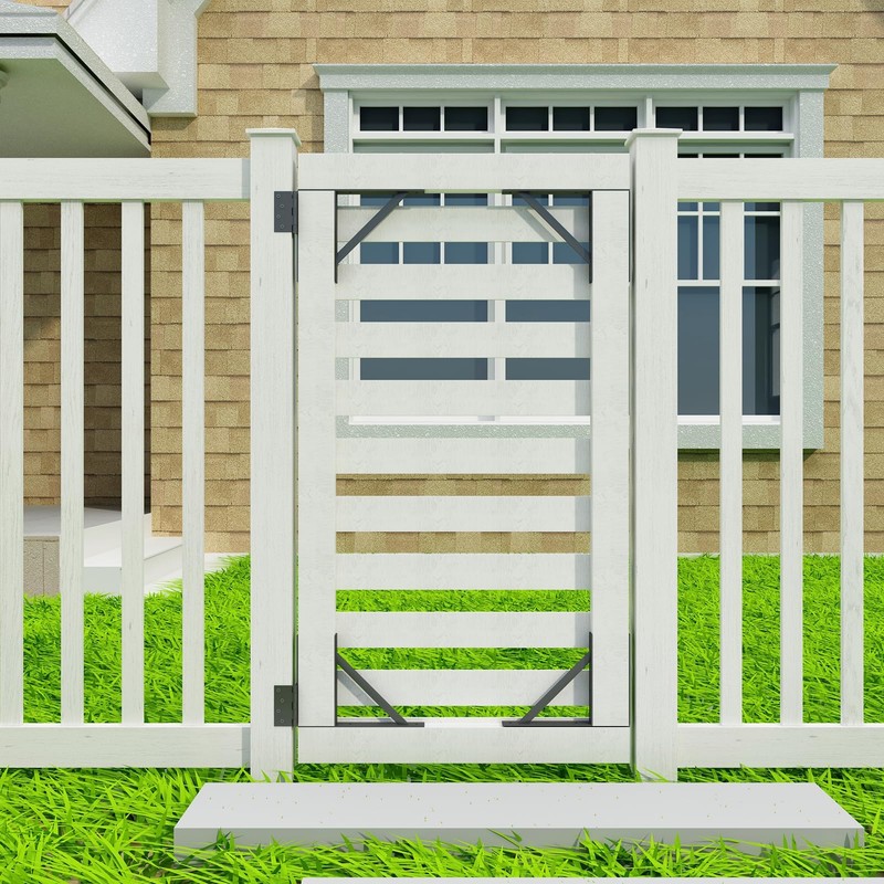 JUBEST Heavy Duty Gate Corner Brace Bracket, Anti Sag Gate