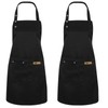 AlGuirnex 2 Pack Heavy Duty Kitchen Aprons, Adjustable Waterproof &