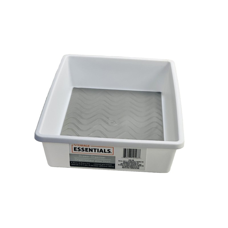 Greenbrier Essentials White Drawer Organizers with Grip Bottoms 9.75 X