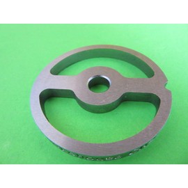 #8 size sausage stuffer disc for meat grinder Fits virtually all size #8 grinders. 2 3/8" (61mm) diameter.. PLEASE MEASURE TO CONFIRM