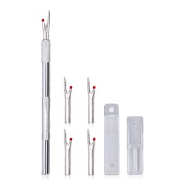 Seam Ripper Kit, Thread Separator Metal Arrow Separator with Replacement Blade and Aluminium Alloy Handle for Beginners Sewing Crafts