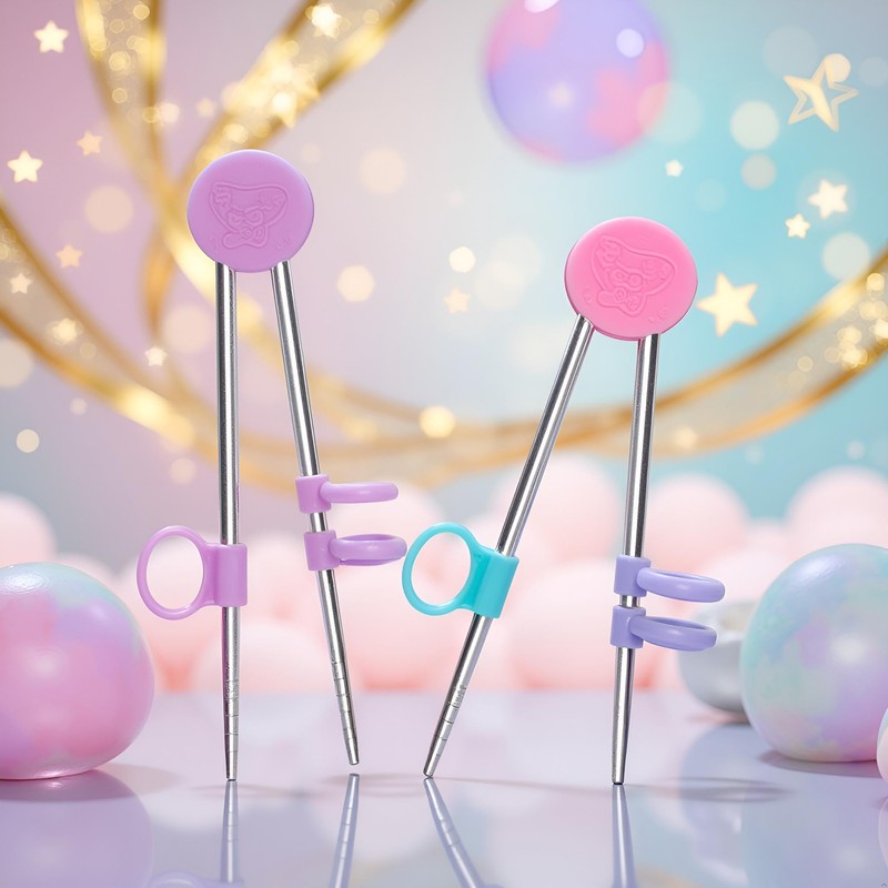 2Pairs Chopsticks Training Sailor Moon Chopsticks Reusable Metal Training Stainless