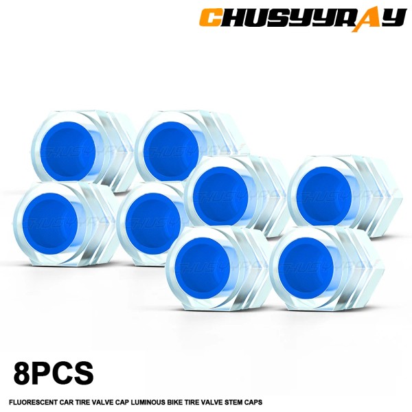 chusyyray Fluorescent Car Tire Valve Cap Luminous Bike Tire Valve
