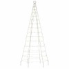 vidaXL LED Christmas Tree for Flagpole, 200 LEDs, Warm White,