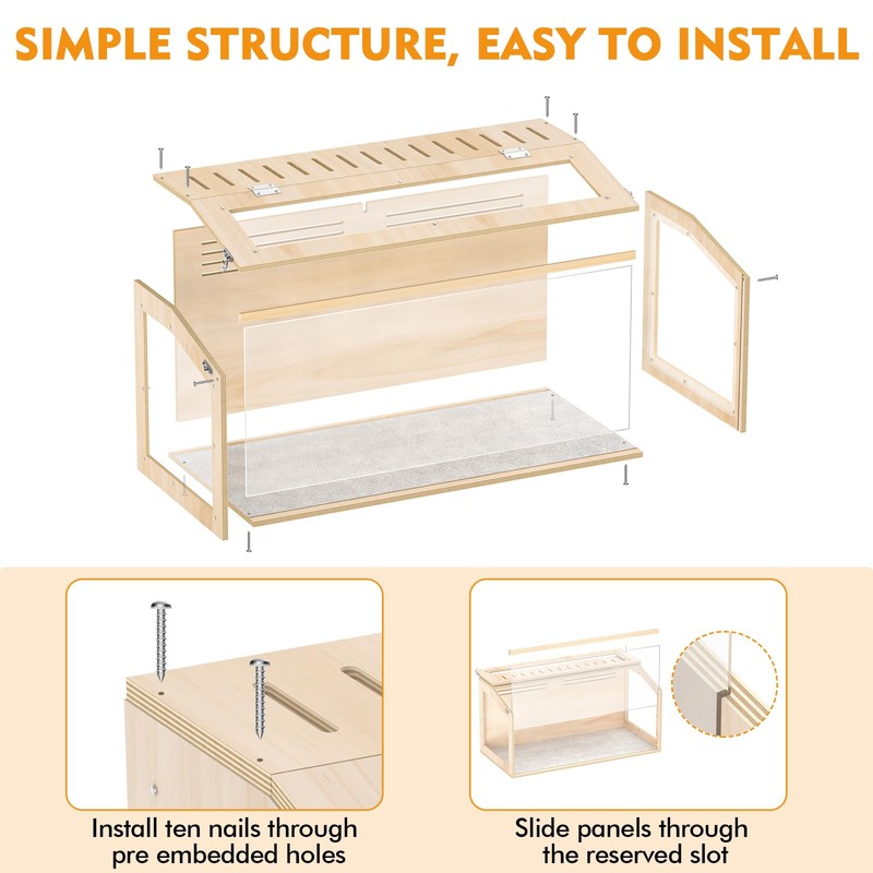 XiaZ Hamster Cage,32Inch Large Hamster Cage with Panoramic View and