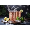 2 Activelife Hammered Design Pure Copper Tumbler Set of 4