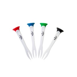 Callaway Par-Tee Quick Fix High Performance Golf Tees - 4Pk Features Unique Quick-Fix Groove Cleaner and Divot Repair Tool