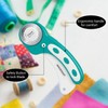 45mm Rotary Cutter for Fabric with 8pcs Rotary Blades, Rolling