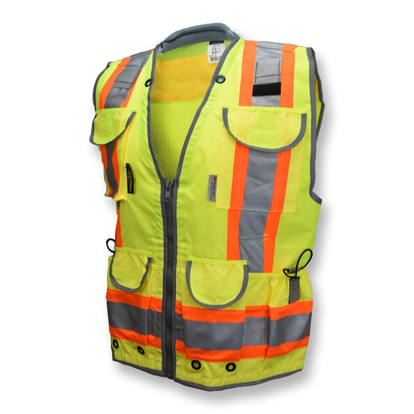 Radians SV55-2ZGD-L Industrial Safety Vest,Hi Viz Green,Large
