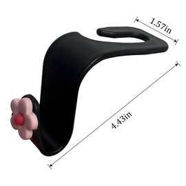 BESULEN Car Seat Headrest Hook, 4PCS Vehicle Seatback Organizer Hanger, Auto Seat Back Storage Hook for Grocery Bag Purse Handbag Umbrella, Universal Interior Accessories for Most Cars (Pink)