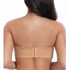 DotVol Women's Large Sizes Underwired Unpadded Bandeau Strapless Multiway Bra,