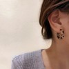 Aneneiceera Leopard Hoop Drop Earrings Tortoiseshell Acrylic Earrings Acrylic Leopard