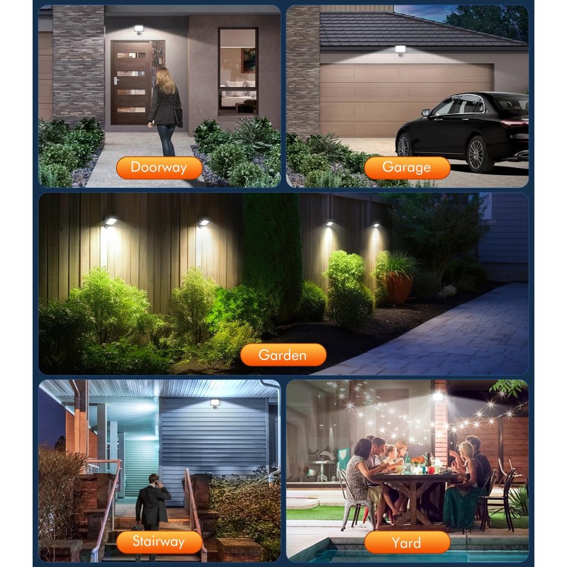 MEIKEE Security Lights with Motion Sensor 60W 5640 Lumen Dimmable