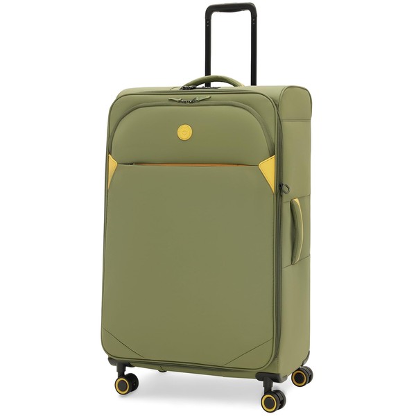 Verage Cambridge Lightweight Luggage Softside Expandable Spinner Wheel Suitcase,Green,Checked-Large 29-Inch